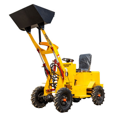 Cargador eléctrico fuerte Mini Front End Loader HTEL12 de la rueda del poder 1800W pequeño