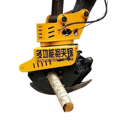 Accesorio para excavadora forestal Pinza hidráulica Corte de sierra Cortador de madera