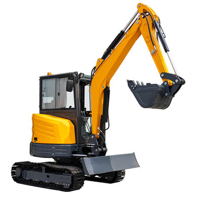 Mini excavadora certificada CE, conforme a la EPA, con radio de giro de cola de 885 mm