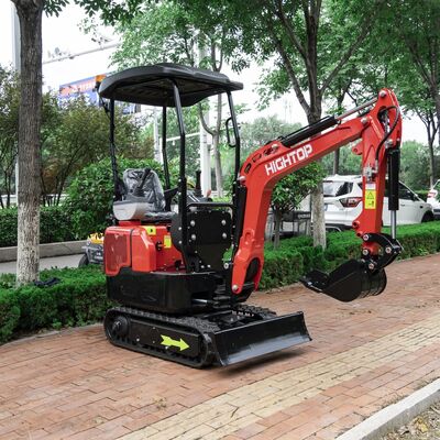 Mini excavadora de orugas HT12G de 1.2 toneladas con motor Kubota Z482 y diseño compacto para espacios reducidos